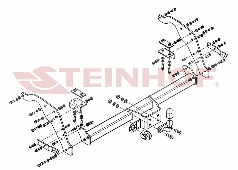 Steinhof fastmontert tilhengerfeste til Mazda BT-50 Pickup (bumper with step) 2012- – D-verdi 17,2 kN, maks. 3500 kg