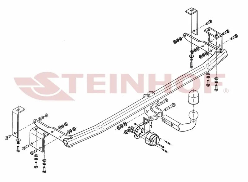 Steinhof fastmontert tilhengerfeste til Mercedes Citan (W 415) Compact/Long/Extra Long 2013– | Nomax