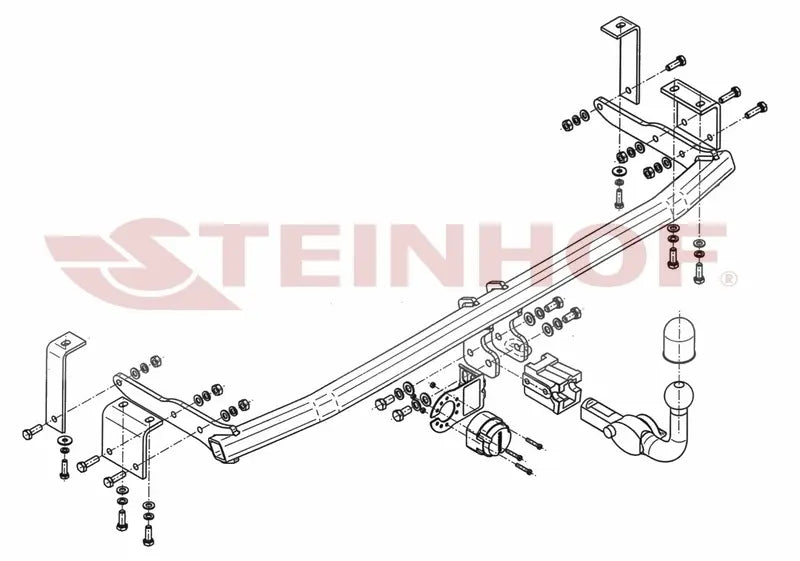 Steinhof avtagbart tilhengerfeste til Mercedes Citan (W 415) Compact/Long/Extra Long (2013-) – D-verdi 8,4 kN