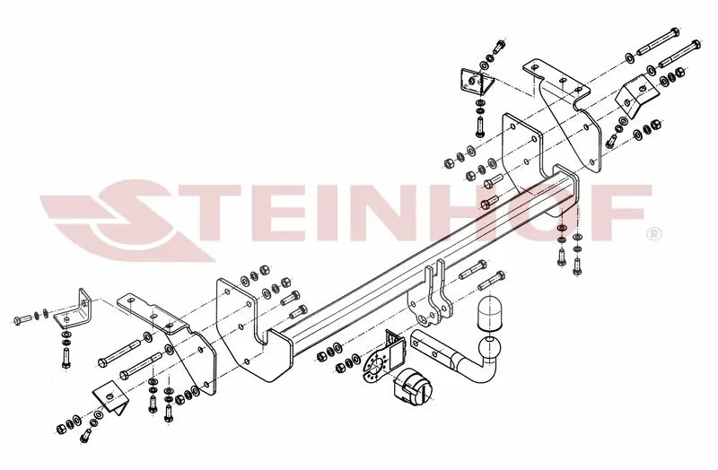 Tilhengerfeste Mitsubishi ASX I (2010-2023) – fastmontert - nærbilde