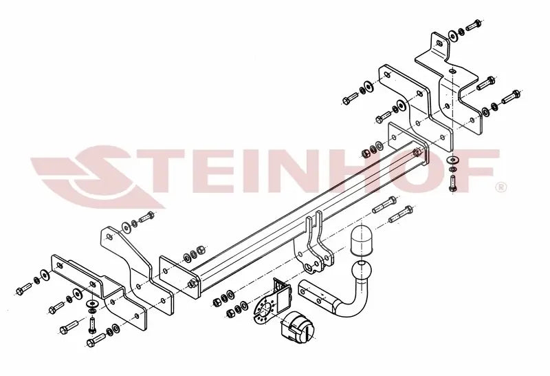 Steinhof fastmontert tilhengerfeste til Mitsubishi Lancer Stasjonsvogn (2003–2007) – D-verdi 7,2 kN