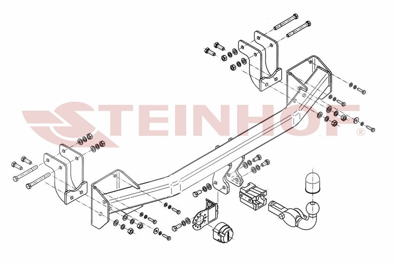 Tilhengerfeste Mitsubishi Outlander III (2012-2022) – avtagbart