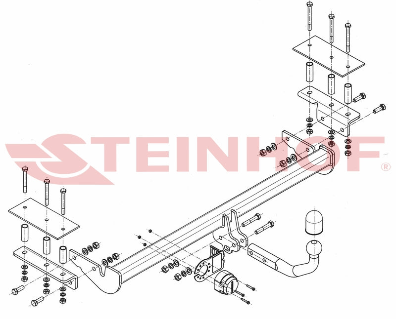 Steinhof fastmontert tilhengerfeste til Opel Astra H (2004-2014) – D-verdi 8,5 kN, maks. 1650 kg