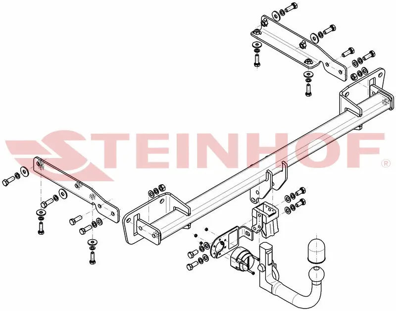 Tilhengerfeste Opel Astra K Hatchback (2015-2022) – avtagbart - sett bakfra