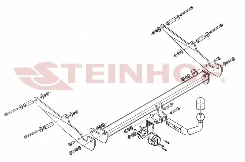 Steinhof fastmontert tilhengerfeste til Renault Clio IV Grandtour stasjonsvogn 2016– | D-verdi 7,7 kN