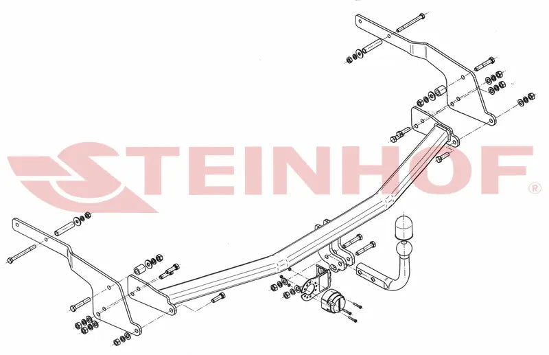 Tilhengerfeste Renault Grand Espace (2002-2014) – fastmontert - sett forfra