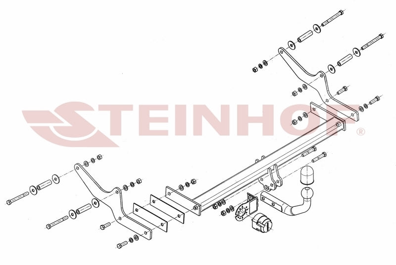 Steinhof fastmontert tilhengerfeste til Renault Laguna III 5D (eksl. GT) 2007-2015 – e20-godkjent, 1500 kg