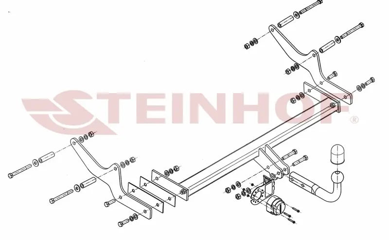 Steinhof fastmontert tilhengerfeste til Renault Laguna III Grand Tour (Kombi) (eksl. GT) 2007-2015 – D-verdi 9,8 kN