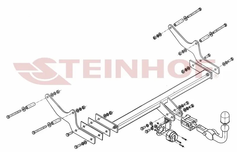Steinhof avtagbart tilhengerfeste til Renault Laguna III Grand Tour (Kombi) eksl. GT 2007-2015 – E20-godkjent