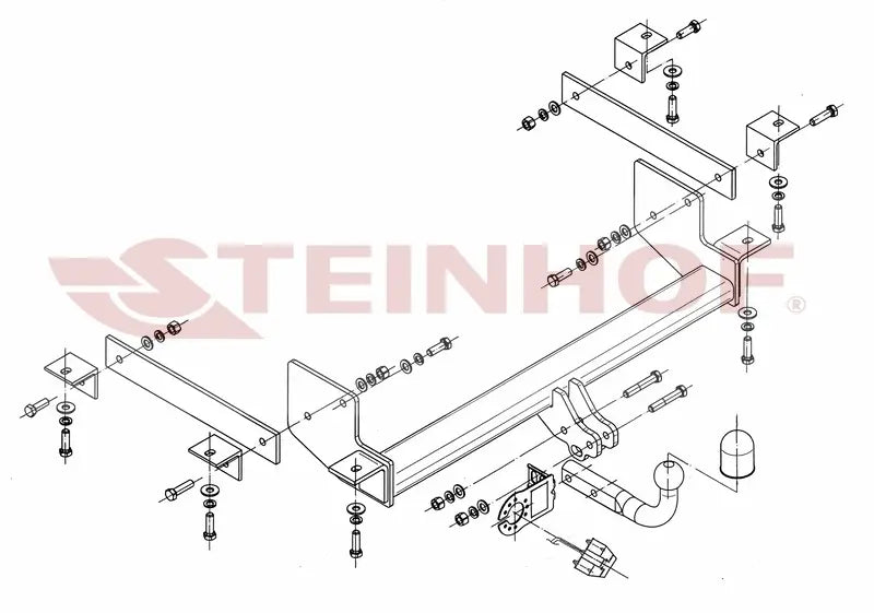 Tilhengerfeste Renault Master III (2010-2024) – fastmontert - sett forfra
