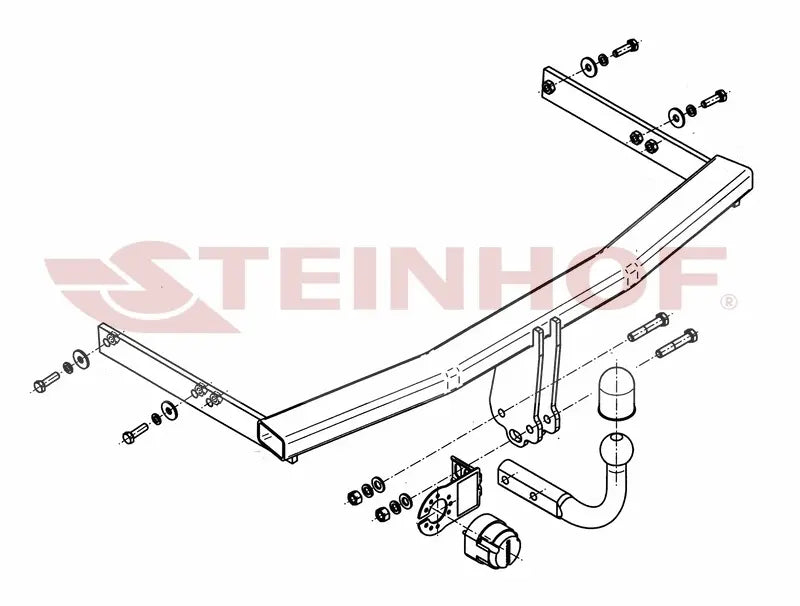 Steinhof fastmontert tilhengerfeste til Seat Ibiza Stasjonsvogn (2015-2017) – maks. 1400 kg, D-verdi 7,70 kN