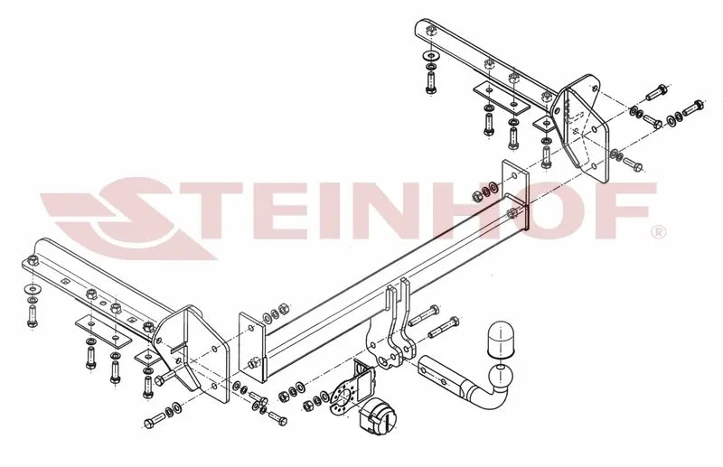 Steinhof fastmontert tilhengerfeste til Subaru Forester IV (SJ) 2013–2018 – D-verdi 10,5 kN