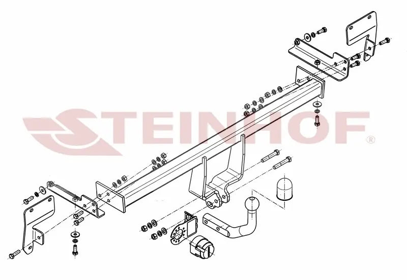 Steinhof fastmontert tilhengerfeste til Suzuki Swift (inkl. Sport) 2010–2017 – maks. 1000 kg, D-verdi 6 kN