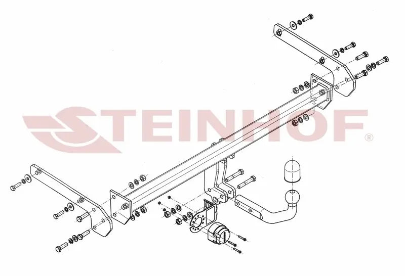 Tilhengerfeste Suzuki Vitara II (LY) 1. Facelift (2018-) – fastmontert - sett forfra