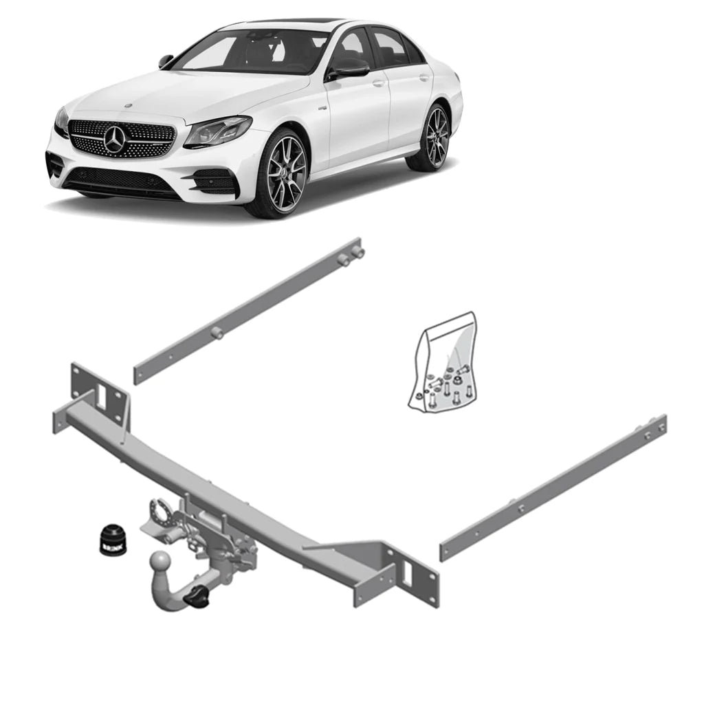 Tilhengerfeste Brink for Mercedes E (S212) – kulehode i utsvunget posisjon