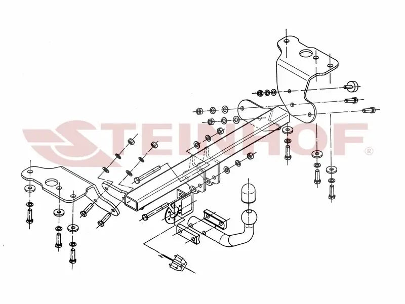 Tilhengerfeste Toyota Auris I 3/5D (2007-2012) – fastmontert