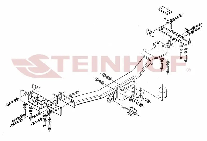 Tilhengerfeste Toyota Land Cruiser J100 (1998-2007) – fastmontert