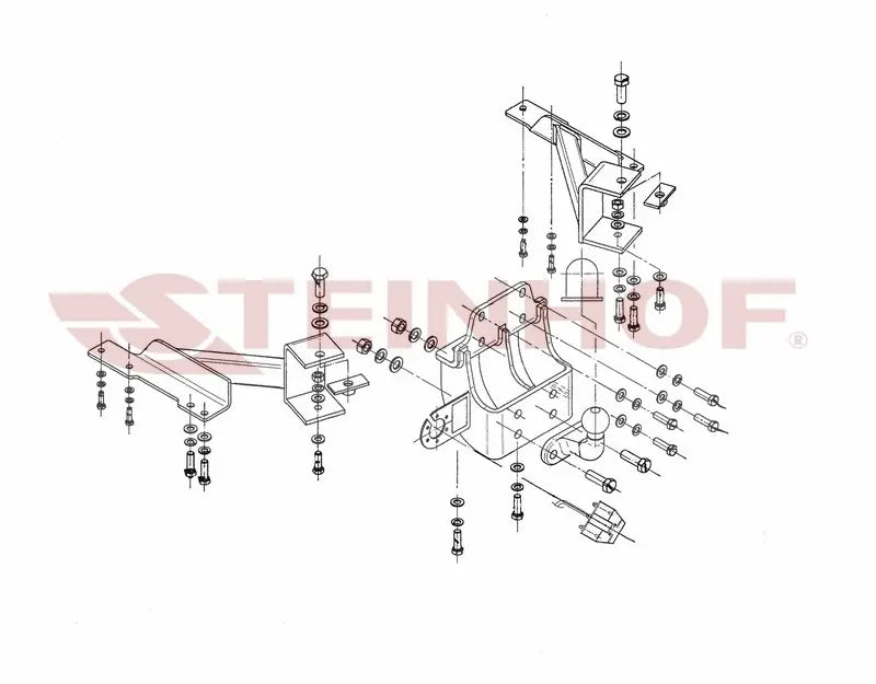Tilhengerfeste Toyota Land Cruiser J120 (2002-2009) – fastmontert - detaljer