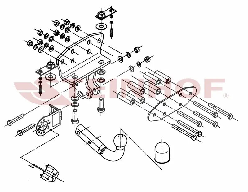 Tilhengerfeste Toyota Land Cruiser J200 (2007-2017) – fastmontert