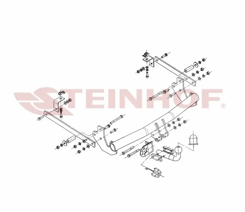 Tilhengerfeste Toyota ProAce I (inkl. Long L2) (2013-2016) – fastmontert - sett forfra