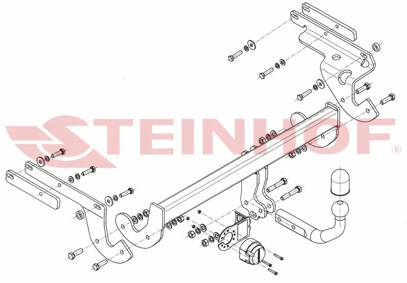 Tilhengerfeste Toyota Yaris 3/5D (2017-) – fastmontert