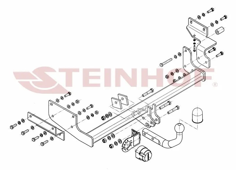 Tilhengerfeste Volvo V40 Stasjonsvogn (2000-2004) – fastmontert