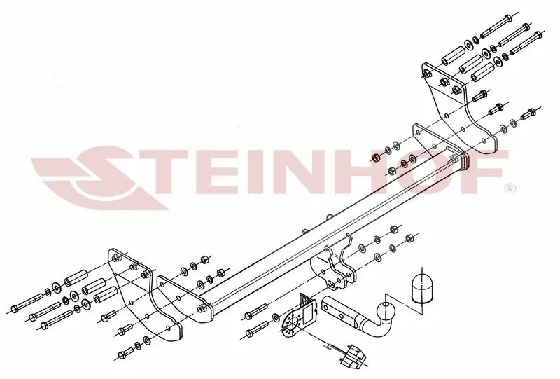 Tilhengerfeste Volvo XC 90 (2003-2015) – fastmontert - sett bakfra