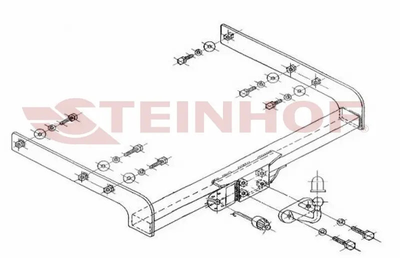 Tilhengerfeste Vw T4 (1990-2003) – fastmontert - sett bakfra