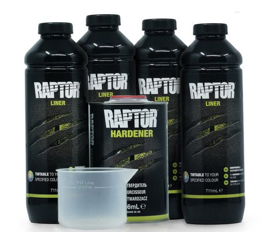Bedliner Raptor Tintable - 4 Bottle Kit - Nomax.no
