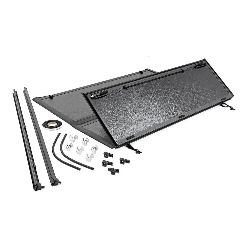 Tøff Tri-fold Flip Opp Hardt Deksel For Gmc Sierra 1500 19- - 14