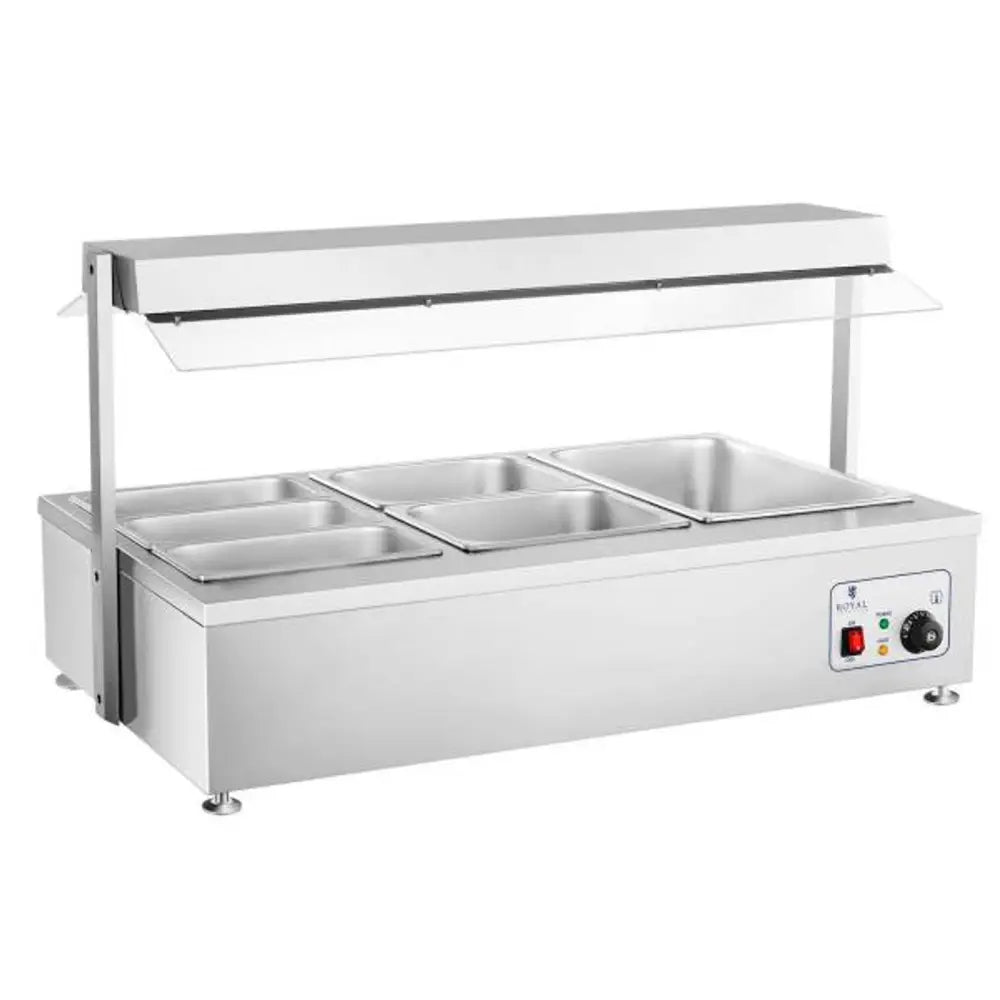 Tørrvarmebuffet Vannfri Frittstående 6 x Gn 150mm 55l Royal Catering