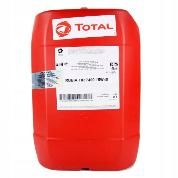 Total Rubia Tir 7400 15w40 E7 20l - 1