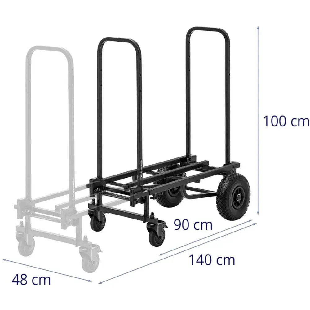 Transportvogn med Justerbar Plattformlengde 90-140cm 350kg Lastekapasitet - Produsentkode: 1020995