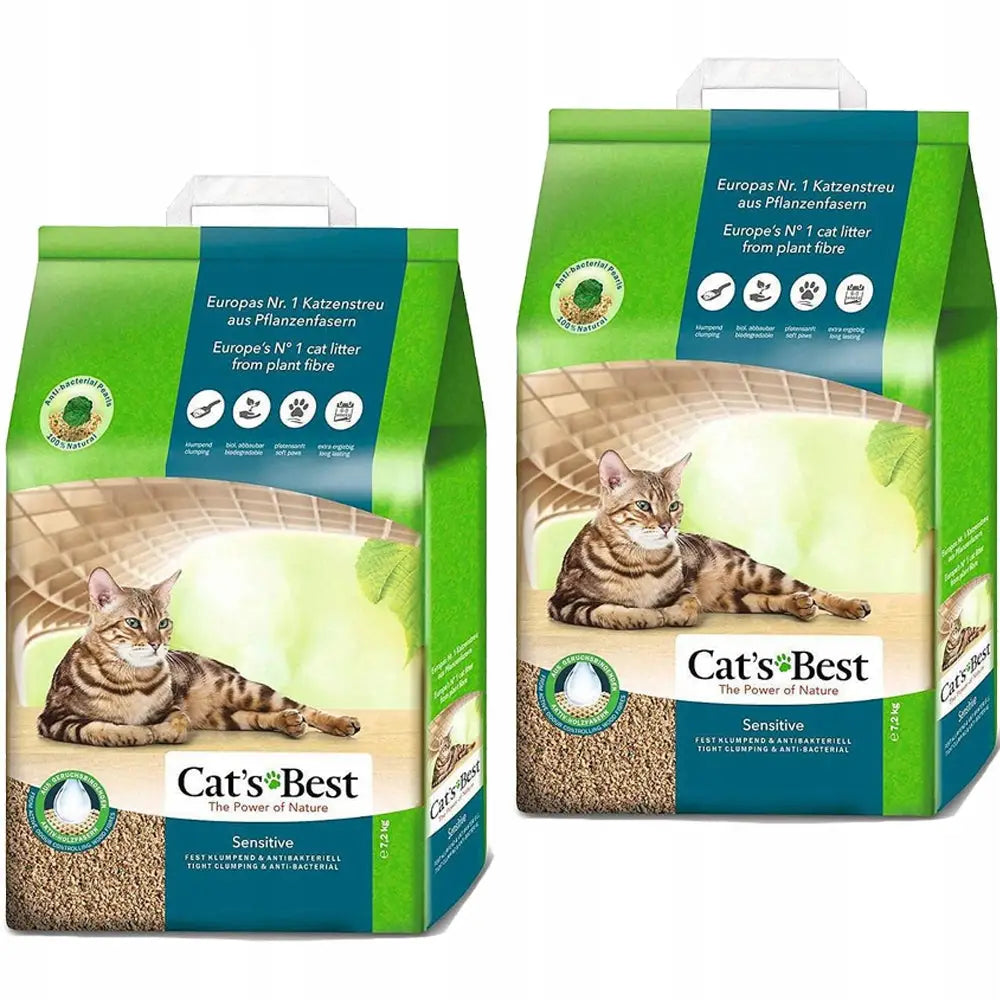 Trebasert Kattestreu Cat’s Best Sensitive 2 x 20l + Bonus - 1