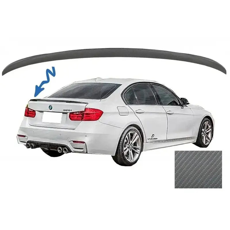 Trunk Boot Lid Spoiler Suitable For Bmw 3 Series F30 (2010-up) M3 Design Carbon Film - 1