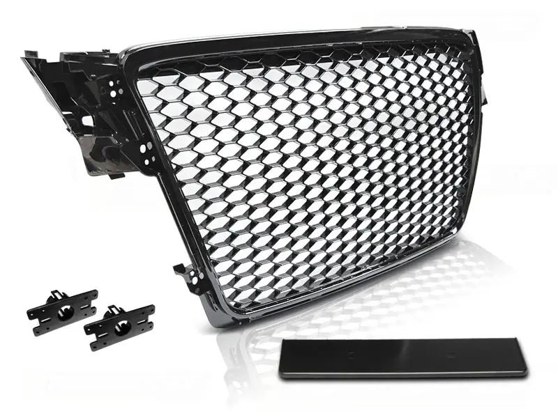 Grill Audi A4 B8 08-11 RS-Style Glossy Black | Nomax.no 