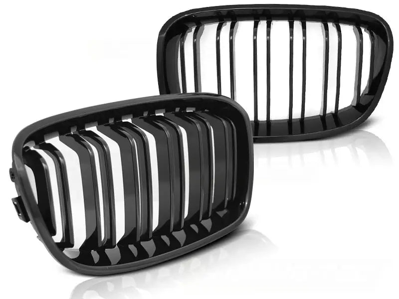 Grill Bmw F20 F21 11-12.14 Glossy Black Double Bar M-Look | Nomax.no🥇