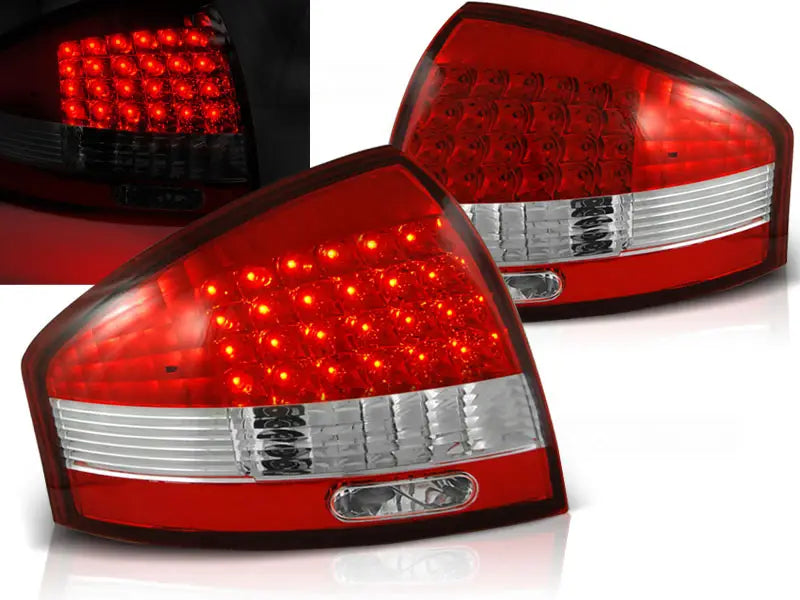 Baklykter Audi A6 97-04 Red White Led | Nomax.no🥇_1
