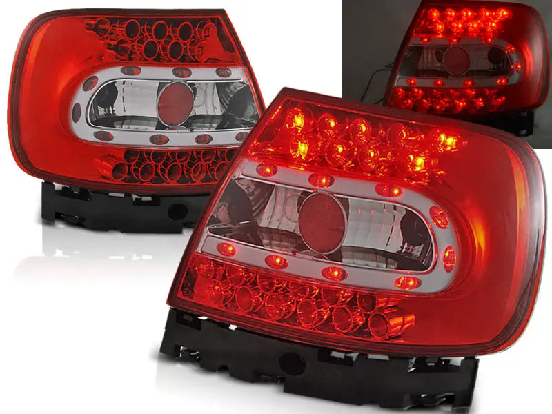 Baklykter Audi A4 B5 11.94-10.00 Red White Led | Nomax.no🥇