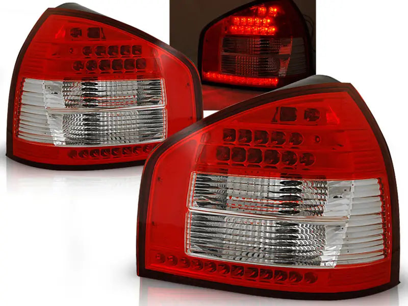 Baklykter Audi A3 08.96-08.00 Red White Led | Nomax.no🥇