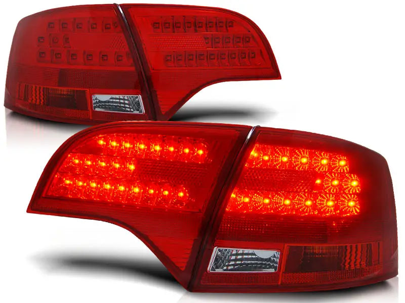 Baklykter Audi A4 B7 11.04-03.08 Avant Red White Led | Nomax.no🥇_1