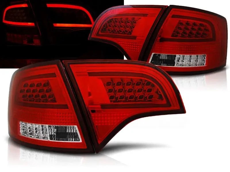 Baklykter Audi A4 B7 11.04-03.08 Avant Red White Led Bar | Nomax.no🥇