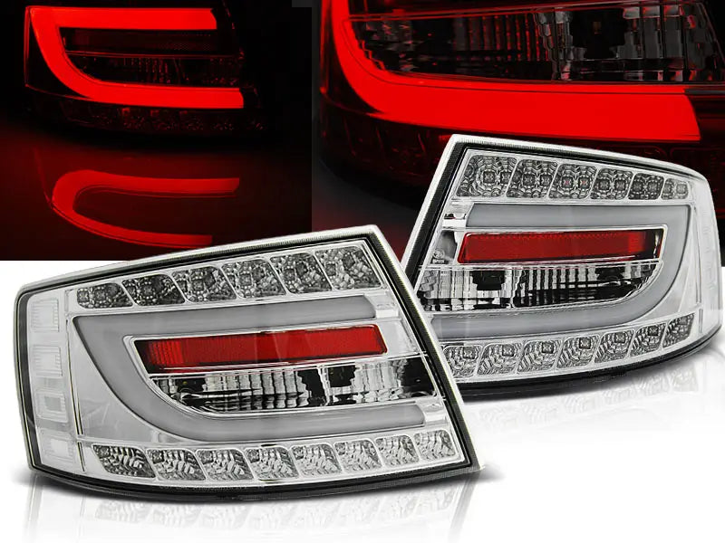 Baklykter Audi A6 C6 Sedan 04.04-08 Chrome Led 6PIN | Nomax.no🥇