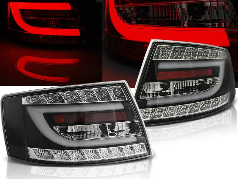 Baklykter Audi A6 C6 Sedan 04.04-08 Black Led 6PIN | Nomax.no🥇