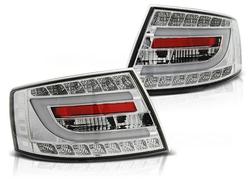 Baklykter Audi A6 C6 Sedan 04.04-08 Chrome Led 7PIN | Nomax.no🥇
