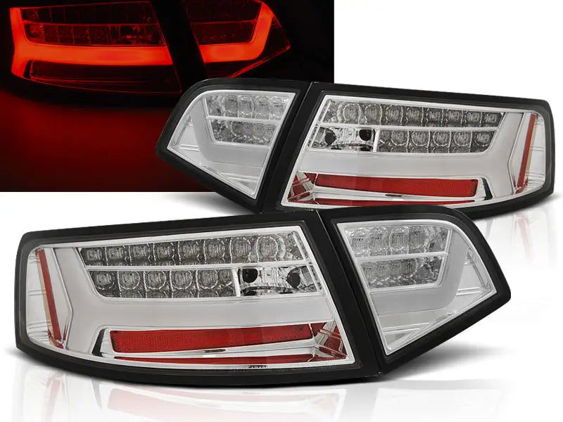 Baklykter Audi A6 08-11 Sedan Chrome Led Bar SEQ | Nomax.no🥇