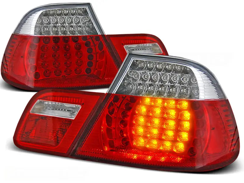 Baklykter Bmw E46 04.99-03.03 Coupe Red White Led | Nomax.no🥇