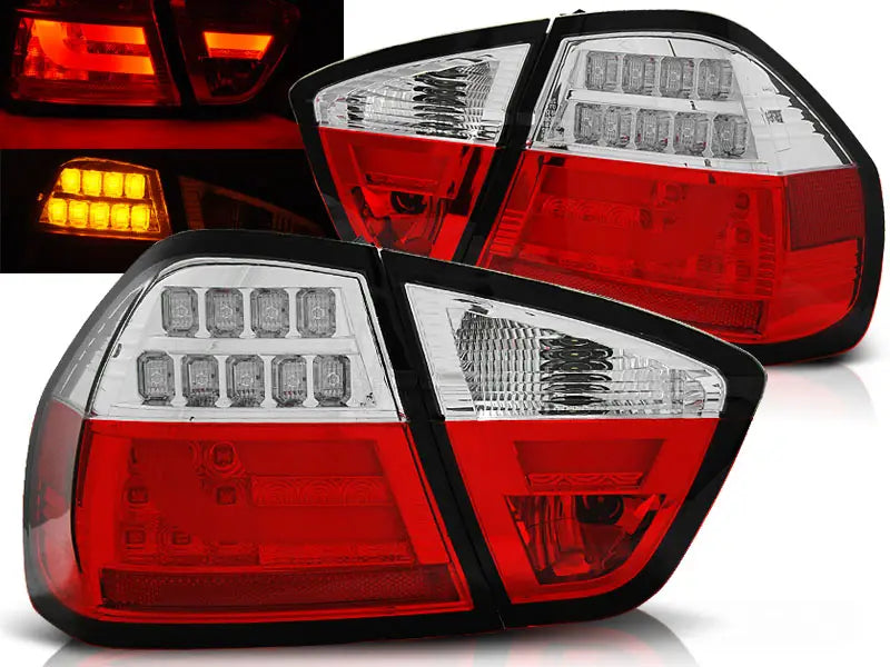 Baklykter Bmw E90 03.05-08.08 Limousine Red White Led Bar | Nomax.no🥇