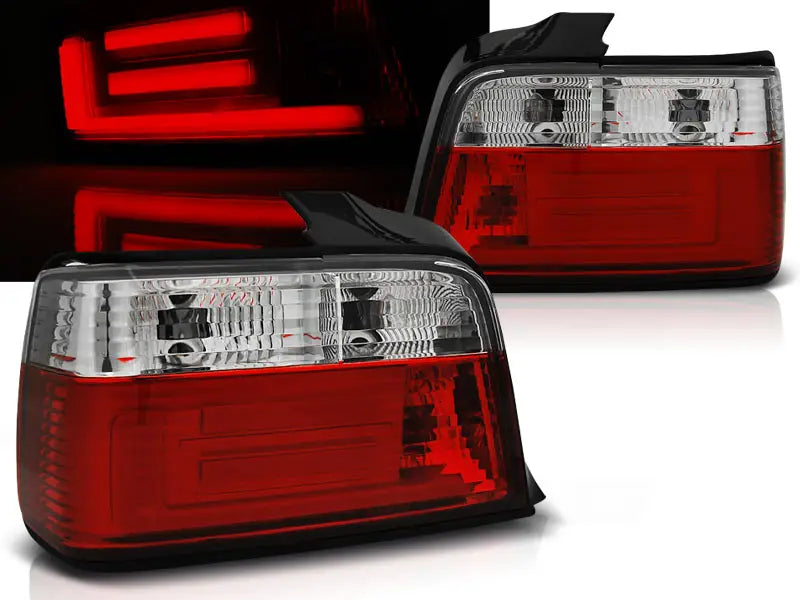 Baklykter Bmw E36 12.90-08.99 Sedan Red White Bar Led | Nomax.no🥇