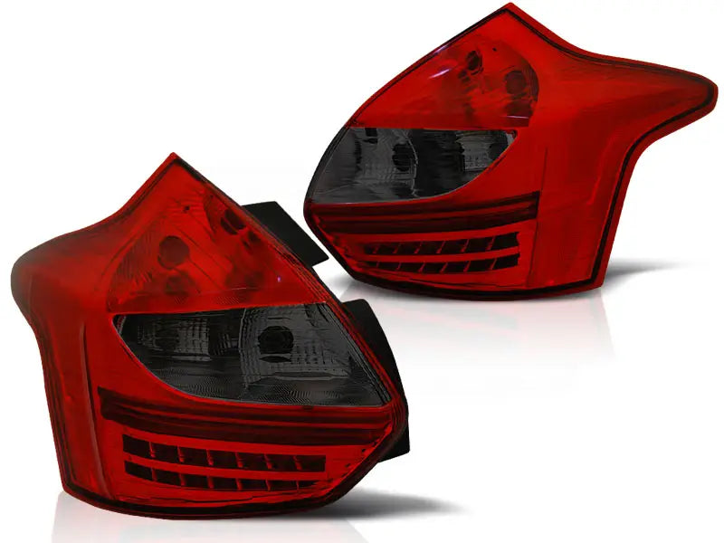 Baklykter Ford Focus 3 11- 10.14 Hatchback Red Smoke Led  | Nomax.no🥇_1